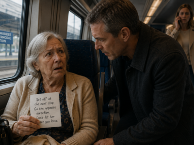 Five Months After My Son Died, My Daughter-in-Law Put Me on an Amtrak Train to a “Healing Retreat”—Then a Stranger Slipped Me a Folded Note and Whispered, “Get Off at the Next Stop. Don’t Let Her See You Leave.”