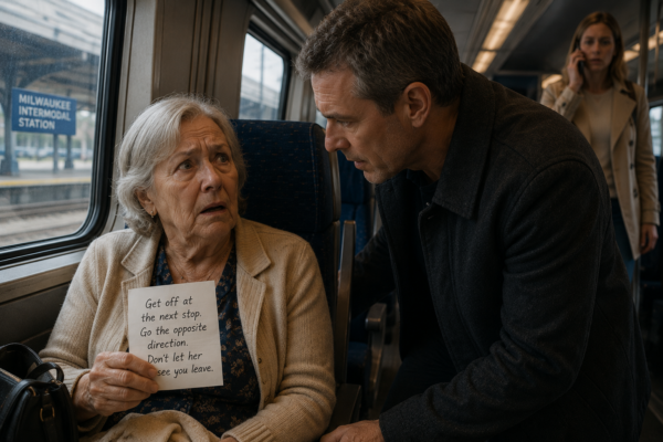 Five Months After My Son Died, My Daughter-in-Law Put Me on an Amtrak Train to a “Healing Retreat”—Then a Stranger Slipped Me a Folded Note and Whispered, “Get Off at the Next Stop. Don’t Let Her See You Leave.”